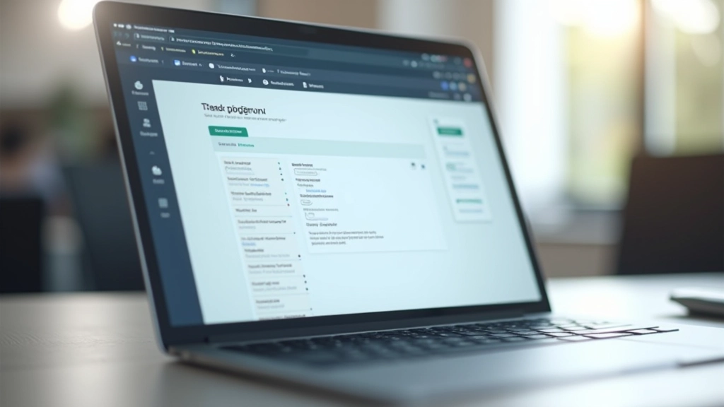 Desktopscherm met uitgebreid mega-menu zichtbaar, meerdere kolommen met producten en categorieën, professionele web design, overhead perspectief