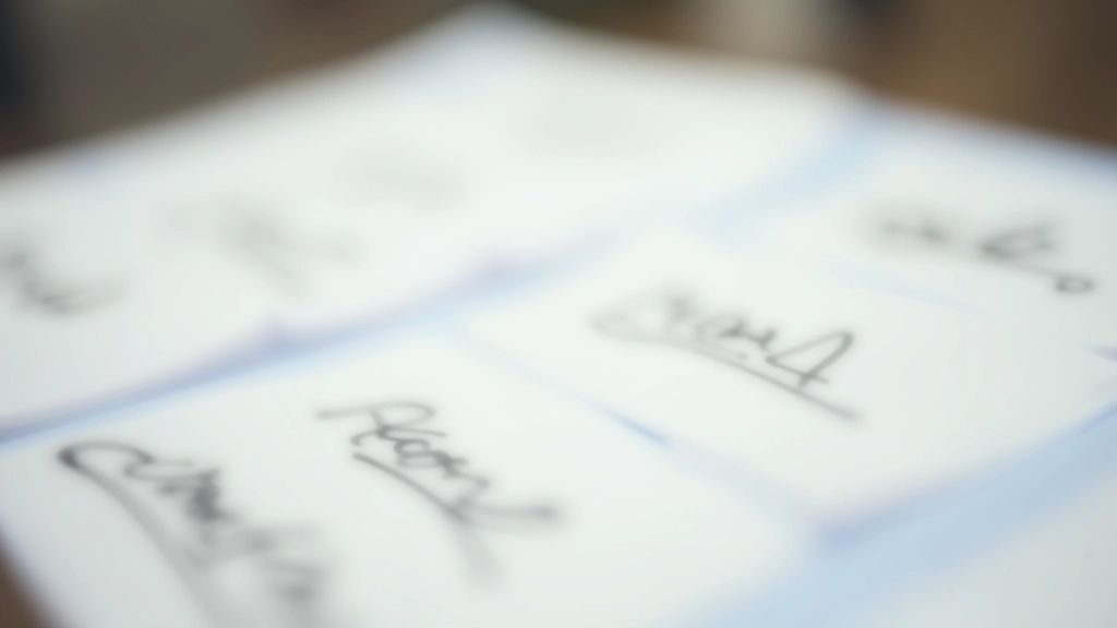 Close-up van gesorteerde kaarten met handschrift labels, werkblad met categorieën